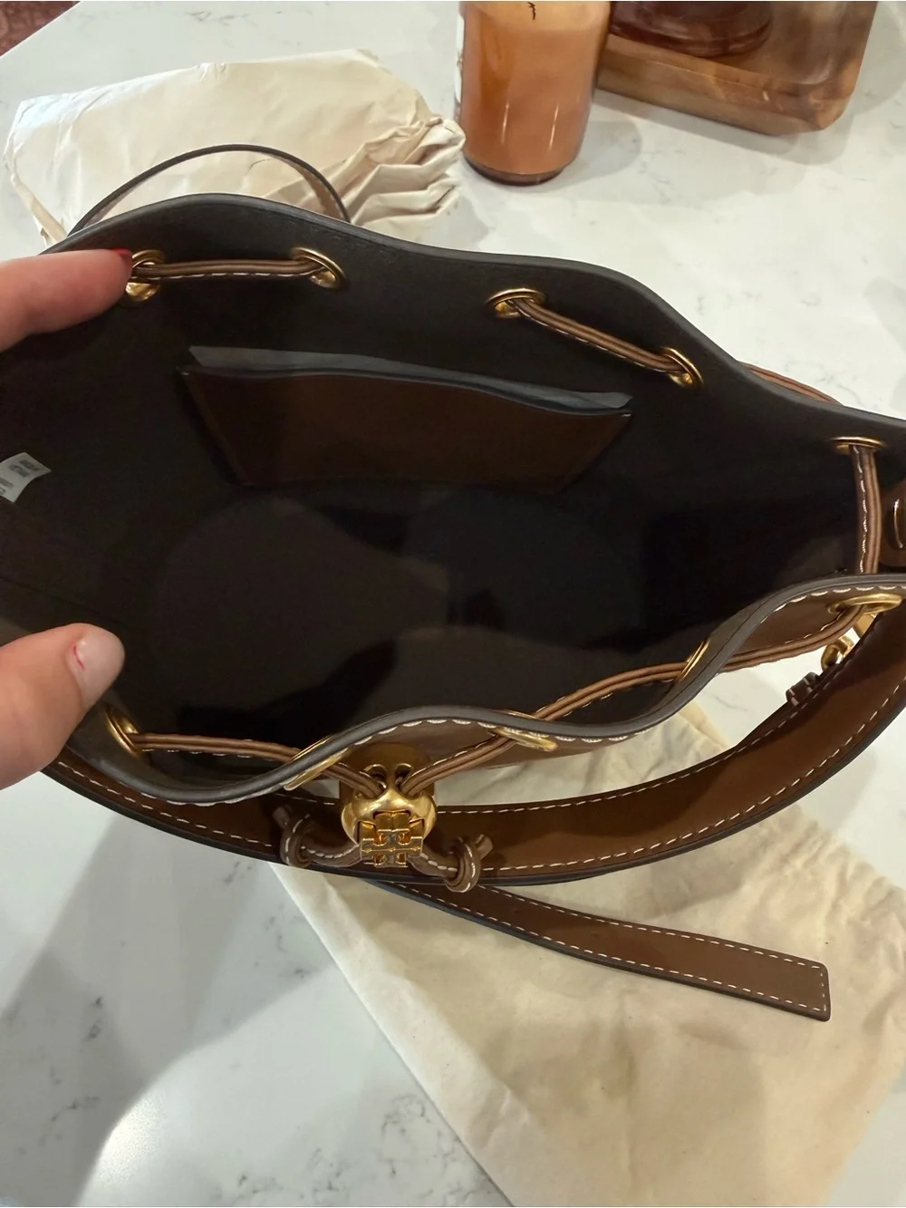Tory Burch T Monogram Bucket Bag
